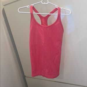 Lululemon Athletica Orange Fitted Tank Top